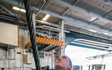U.S. Navy Sailors Conduct Maintenance