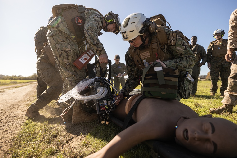 Aid From Above: Purple Foxes Conduct Mass Casualty Training