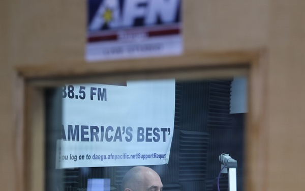 COL Jason Book, Commander of the 403rd AFSB, featured on the AFN Daegu Afternoon Show