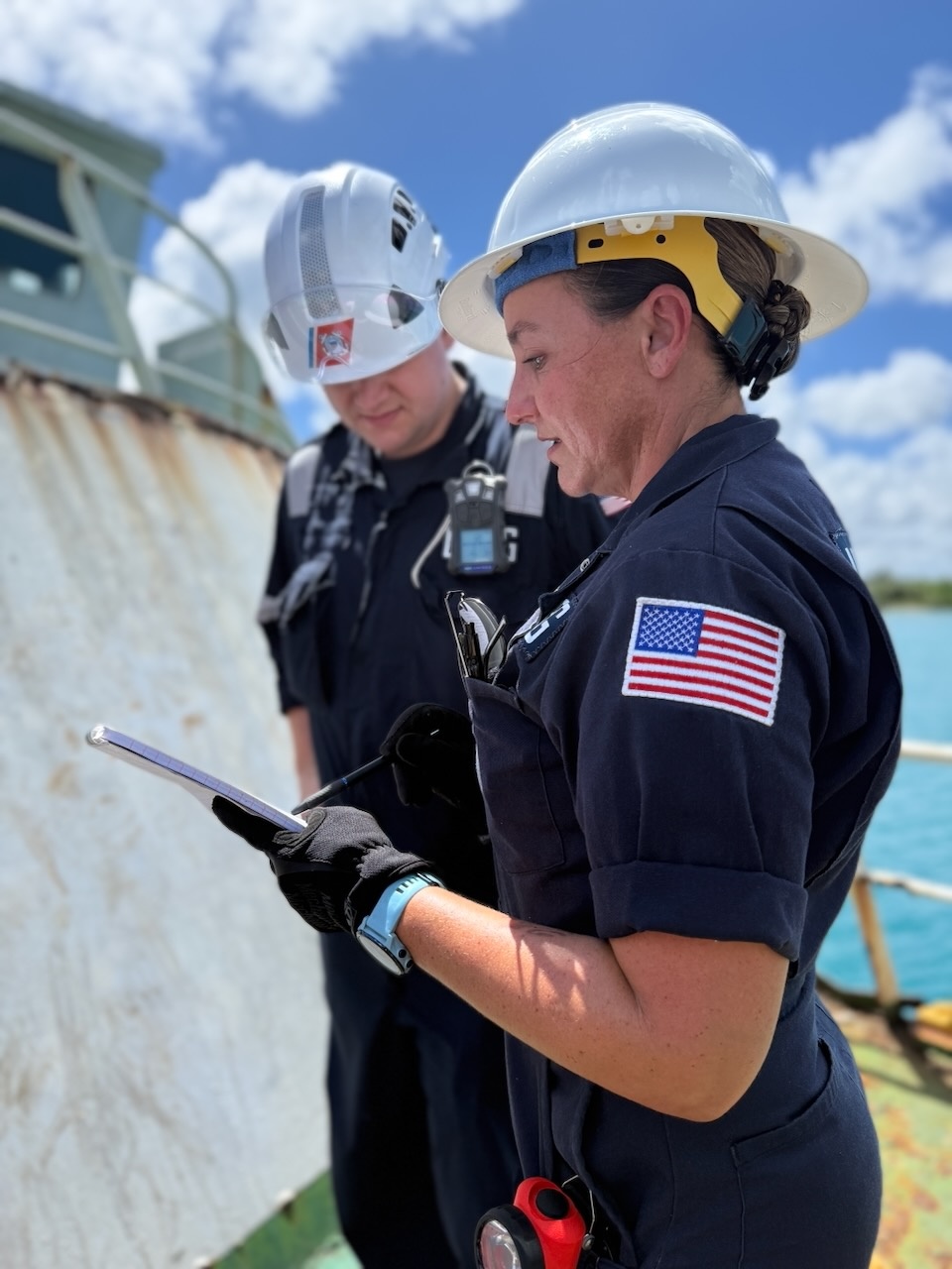 U.S. Coast Guard, U.S. Navy, Port of Guam responders ensure debris removed from motor vessel Voyager
