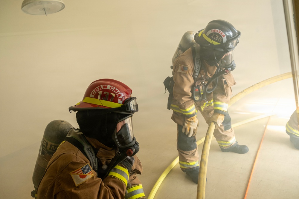 CFAS Fire and Emergency Services and Sasebo City Fire Bureau Firefighters Conduct Drill