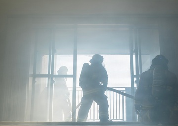 CFAS Fire and Emergency Services and Sasebo City Fire Bureau Firefighters Conduct Drill