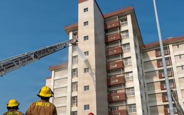 CFAS Fire and Emergency Services and Sasebo City Fire Bureau Firefighters Conduct Drill