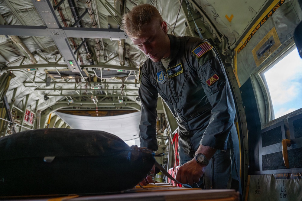 374 AEW conduct airdrop over Federated States of Micronesia during OCD25