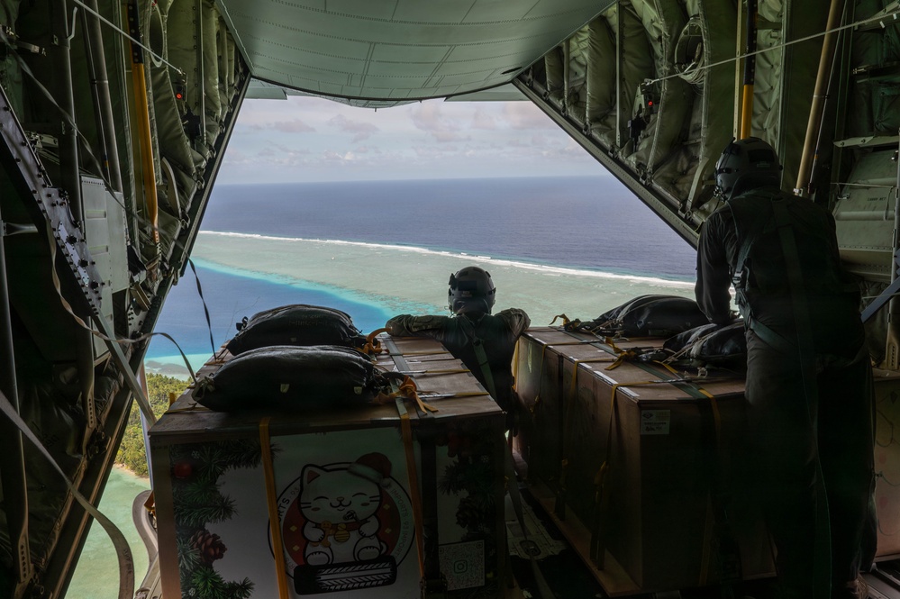 374 AEW conduct airdrop over Federated States of Micronesia during OCD25