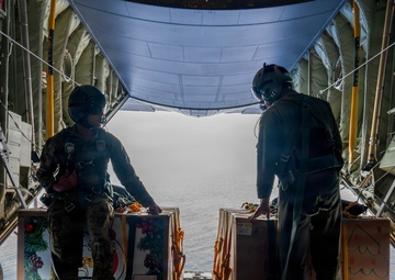 374 AEW conduct airdrop over Federated States of Micronesia during OCD25