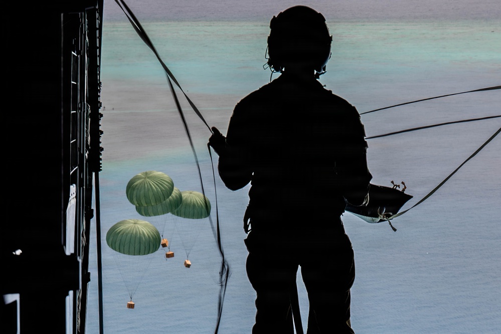 374 AEW conduct airdrop over Federated States of Micronesia during OCD25