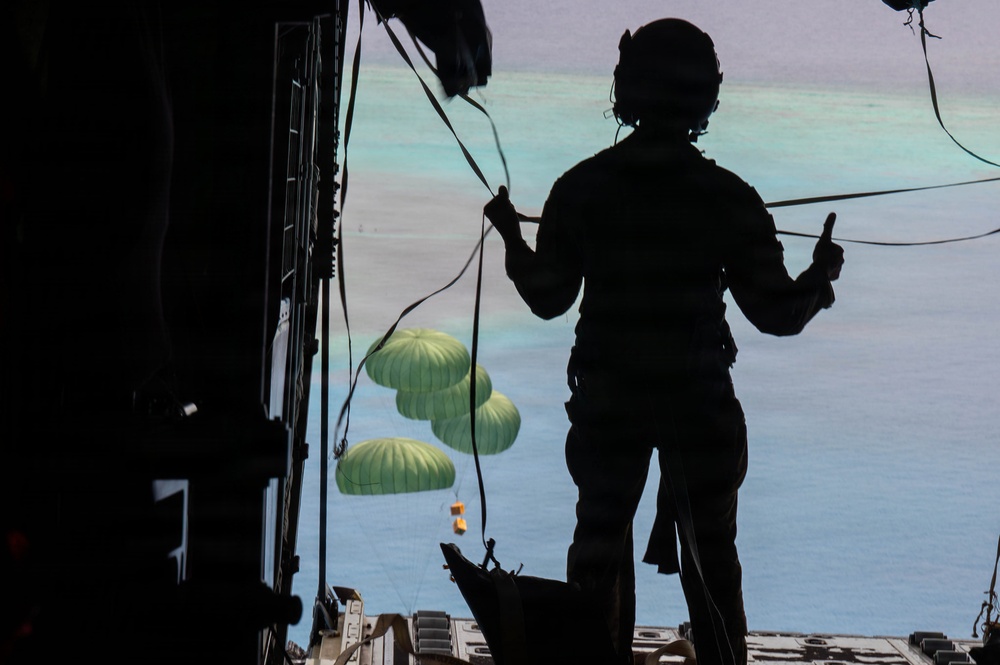 374 AEW conduct airdrop over Federated States of Micronesia during OCD25