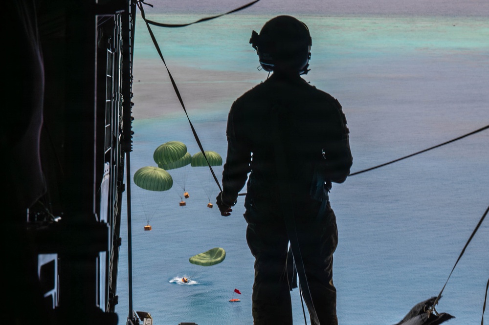 374 AEW conduct airdrop over Federated States of Micronesia during OCD25