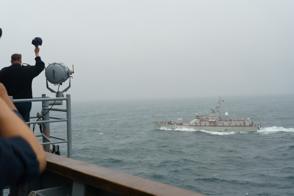 USS Robert Smalls Conducts Division Tactics with Vietnam People’s Navy