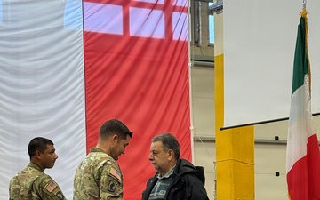 Italian host nation employees at Leghorn honored at their retirement