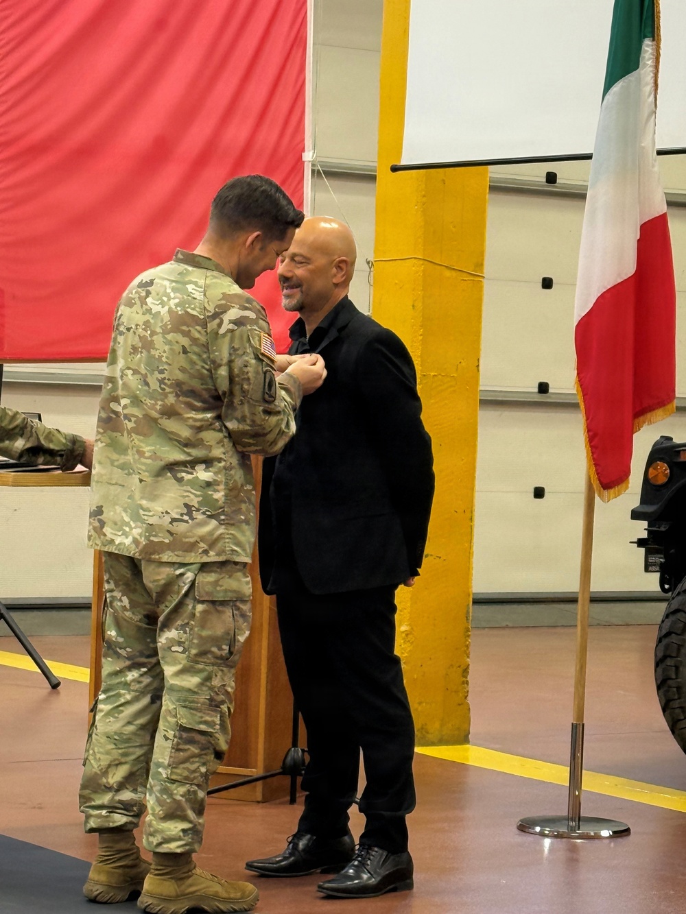 Italian host nation employees at Leghorn honored at their retirement