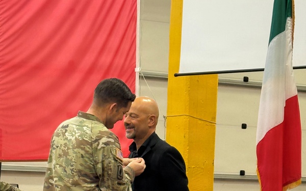 Italian host nation employees at Leghorn honored at their retirement