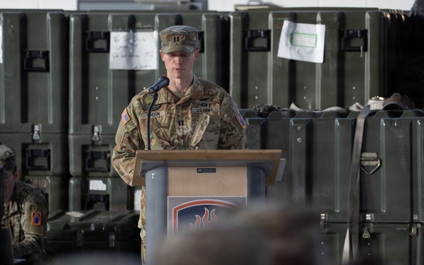 Bravo Company 1-214th General Support Aviation Battalion conducts change of command