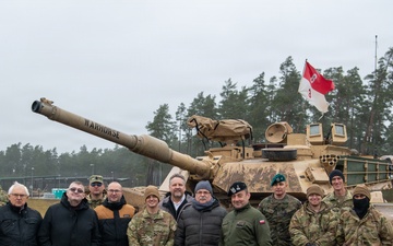 NATO and local officials observe U.S. Abrams gunnery at BPTA
