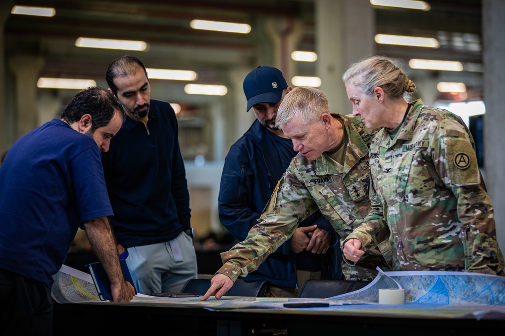 Humanitarian aid operations at the Civil-Military Coordination Center