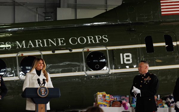 First Lady Melania Trump visits Quantico