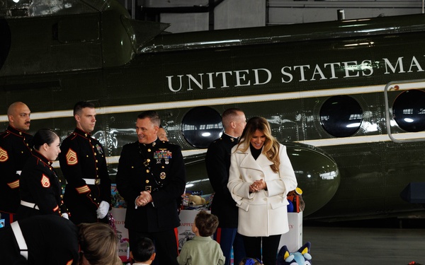 First Lady Melania Trump visits Quantico