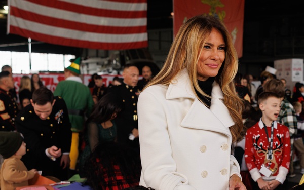 First Lady Melania Trump visits Quantico