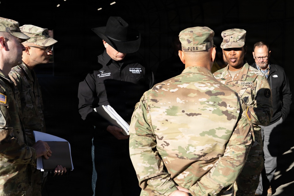 Senior Army Leadership Inspects Old Guard Interim Stables Nearing Completion