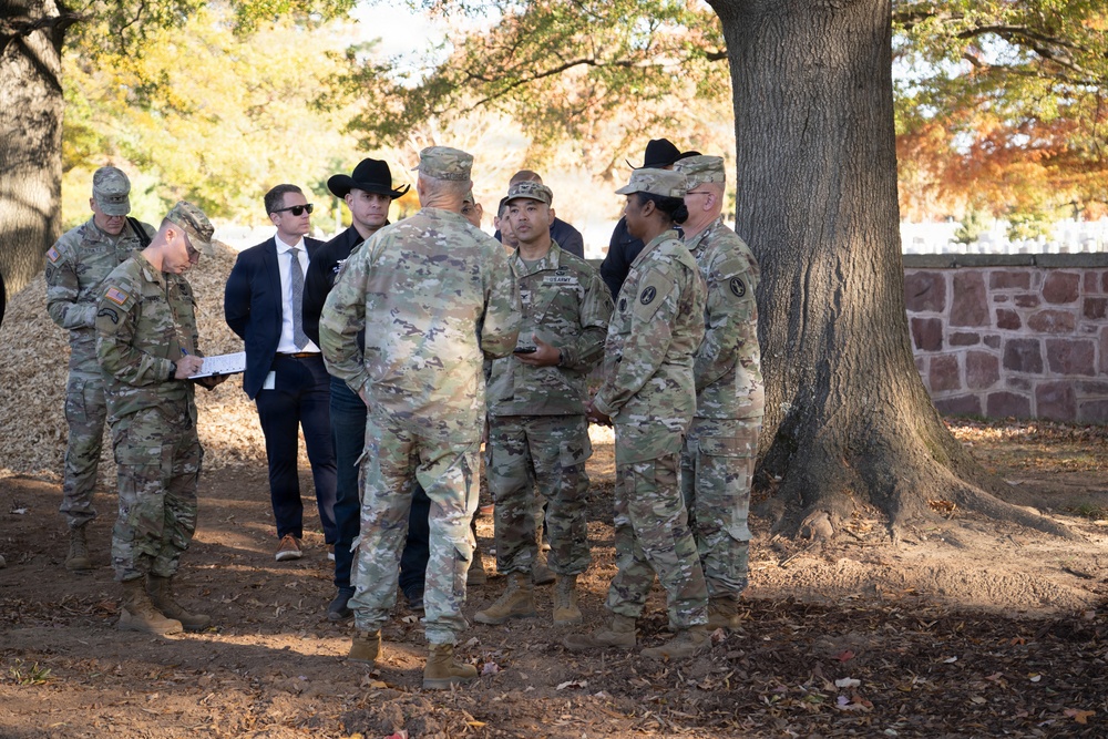 Senior Army Leadership Inspects Old Guard Interim Stables Nearing Completion