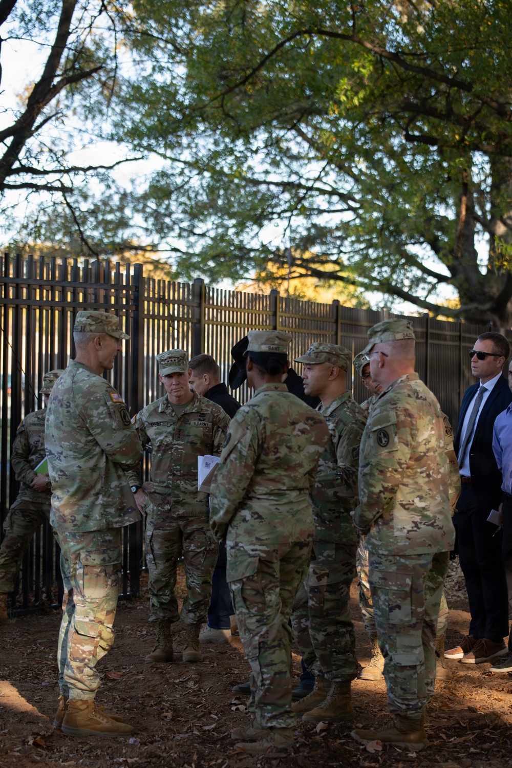 Senior Army Leadership Inspects Old Guard Interim Stables Nearing Completion