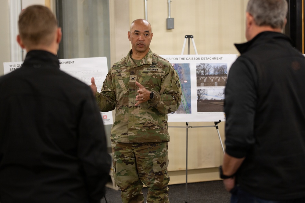 Senior Army Leadership Inspects Old Guard Interim Stables Nearing Completion