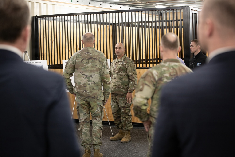 Senior Army Leadership Inspects Old Guard Interim Stables Nearing Completion
