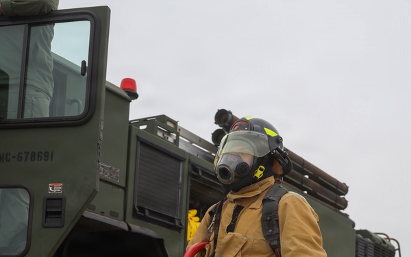 Steel Knight 25: MWSS-372 ARFF conducts simulated casualty drill at Mather node