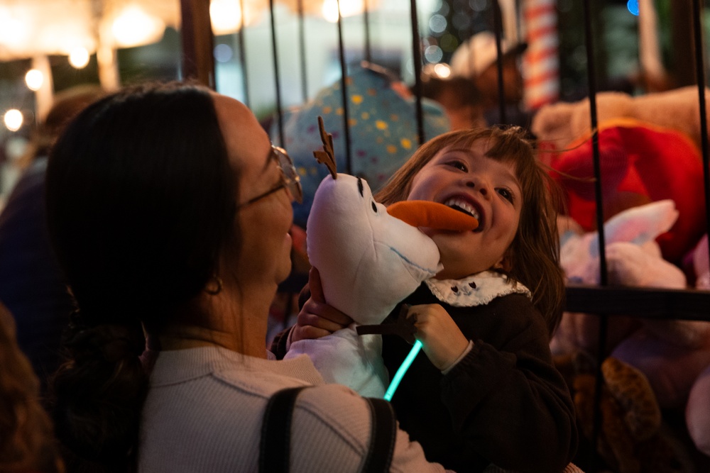 Christmas tree lighting at the Combat Center