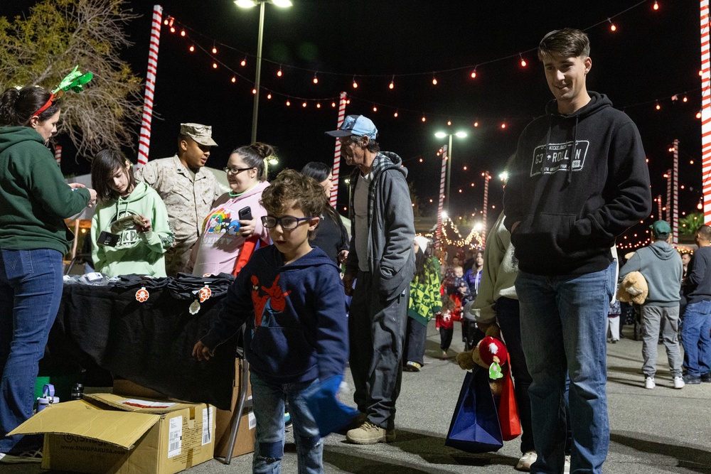 Christmas tree lighting at the Combat Center