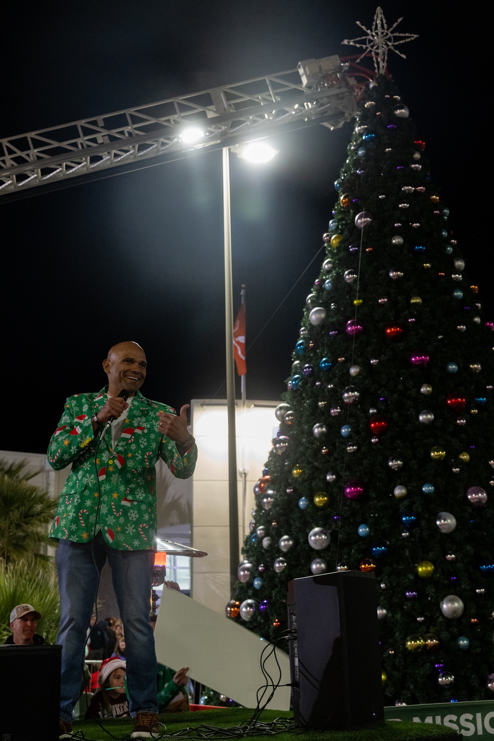 Christmas tree lighting at the Combat Center