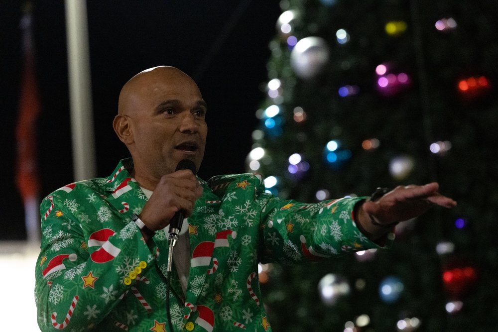 Christmas tree lighting at the Combat Center