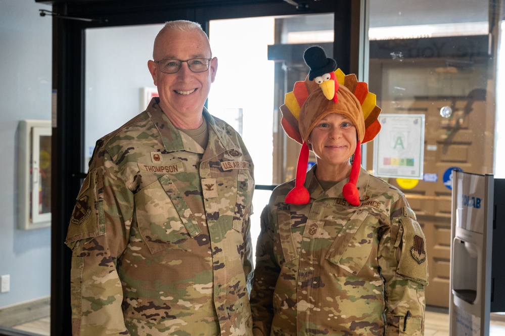 Nellis AFB leadership serve Airmen on Thanksgiving