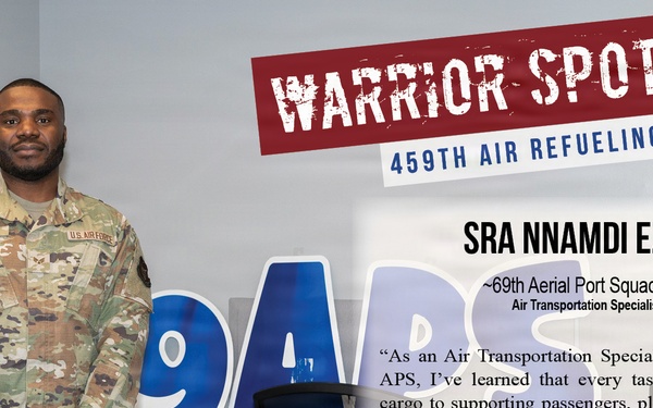 SrA Nnamdi Ezike is the 459th ARW Warrior of the Month