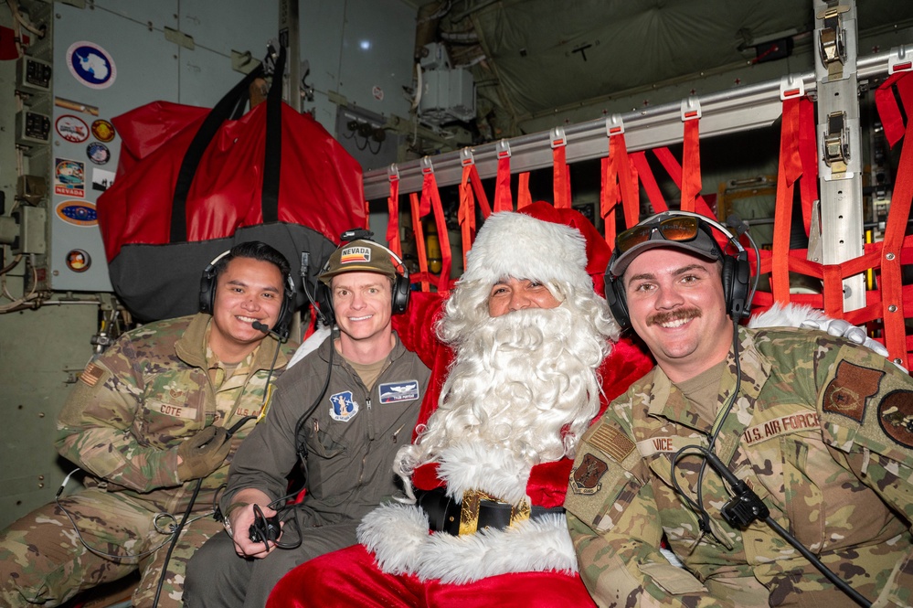 Santa collaborates with the 152nd Airlift Wing