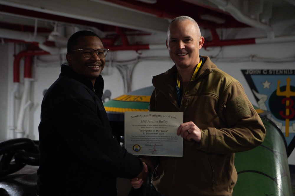 USS John C. Stennis (CVN 74) Warfighter of the Week