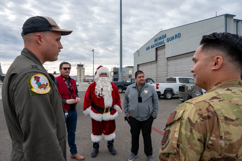 Santa collaborates with the 152nd Airlift Wing