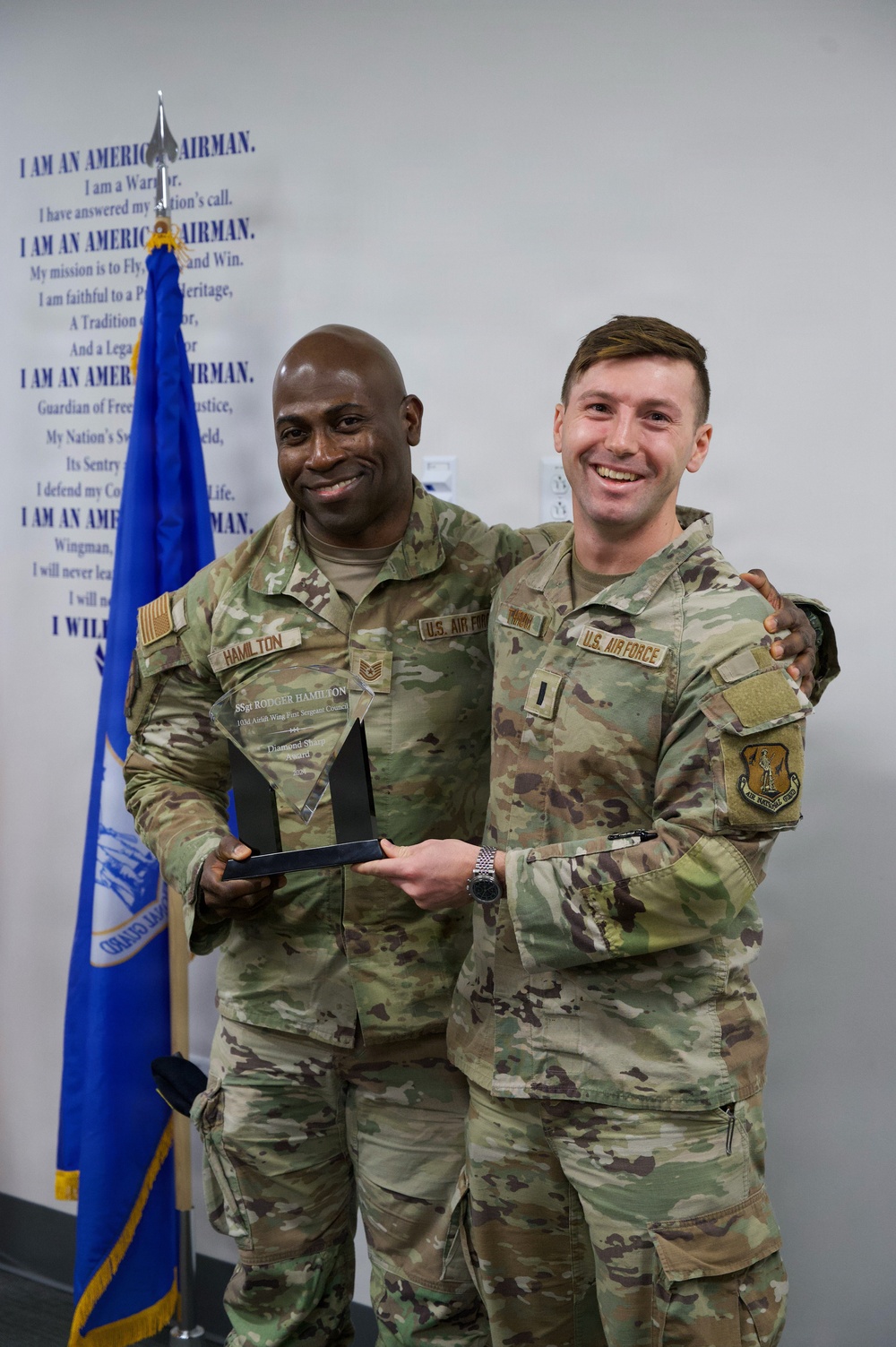 Tech. Sgt. Rodger Hamilton earns Diamond Sharp Award