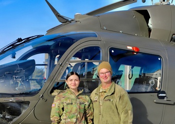Father Passes Command of Maine Army Aviation 1st Battalion, 224th Aviation Regiment to Daughter in Historic Maine Army National Guard Ceremony