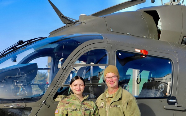 Father Passes Command of Maine Army Aviation 1st Battalion, 224th Aviation Regiment to Daughter in Historic Maine Army National Guard Ceremony