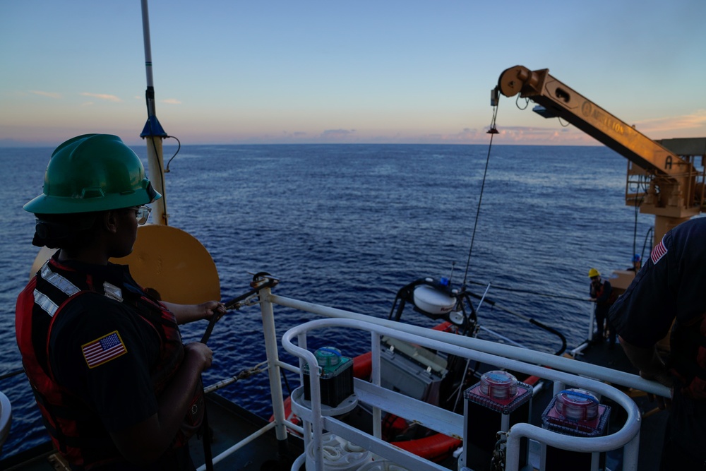 USCGC Juniper (WLB 201) conducts aids to navigation operations