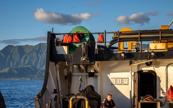 USCGC Juniper (WLB 201) conducts aids to navigation operations