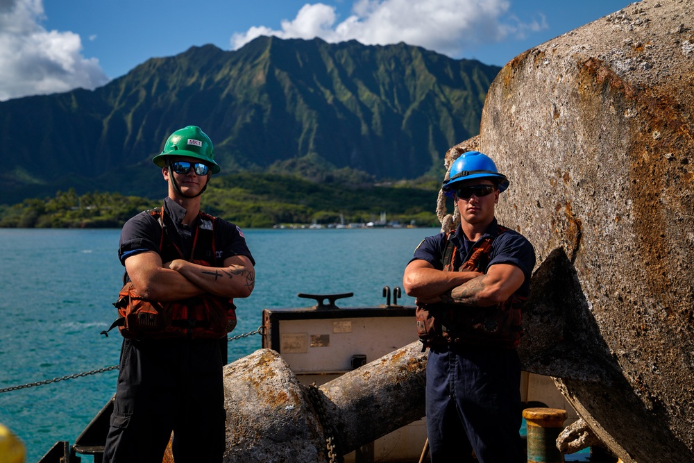 USCGC Juniper (WLB 201) conducts aids to navigation operations