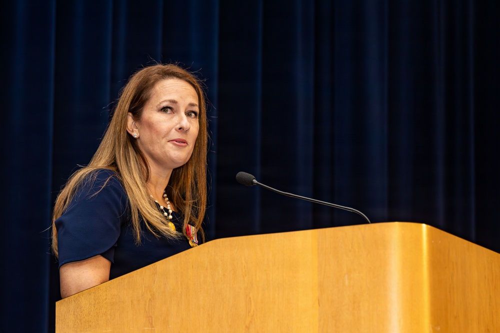 The Commandant, Gen. Eric M. Smith attends the Department of State Marine Corps 250th Birthday Cake Cutting Ceremony
