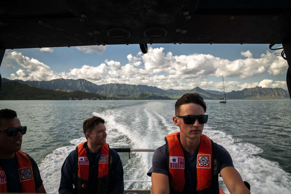 USCGC Juniper (WLB 201) conducts aids to navigation operations