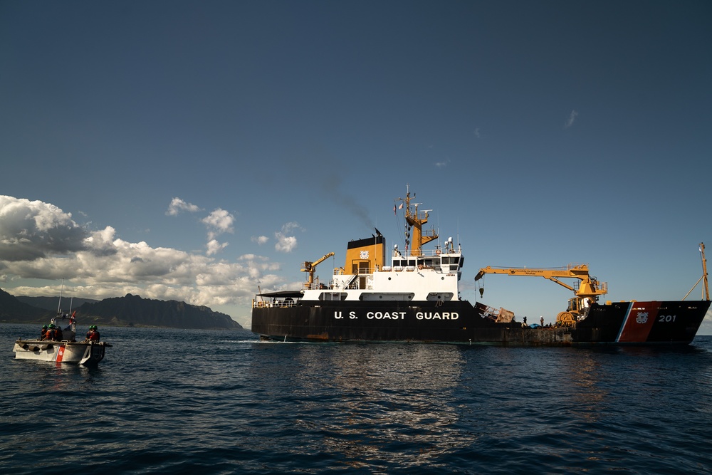 USCGC Juniper (WLB 201) conducts aids to navigation operations