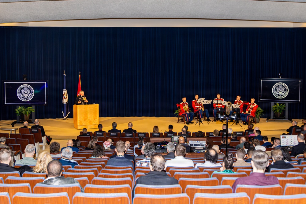 The Commandant, Gen. Eric M. Smith attends the Department of State Marine Corps 250th Birthday Cake Cutting Ceremony