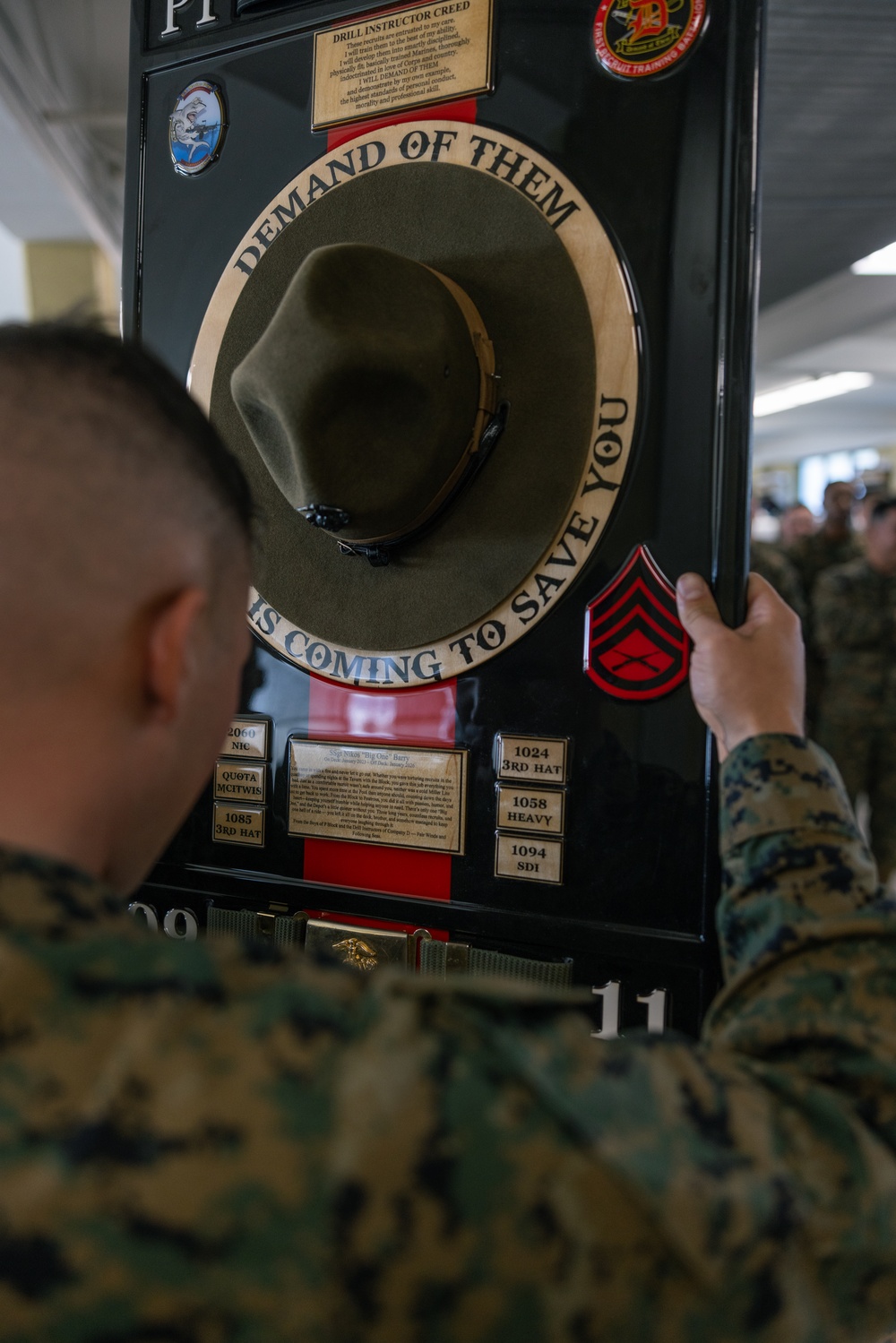 SSgt Barry Hat Plaque Ceremony