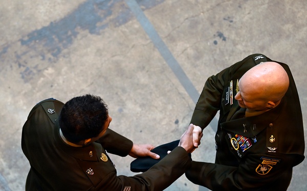 Special Forces Students Don Green Berets at Regimental First Formation